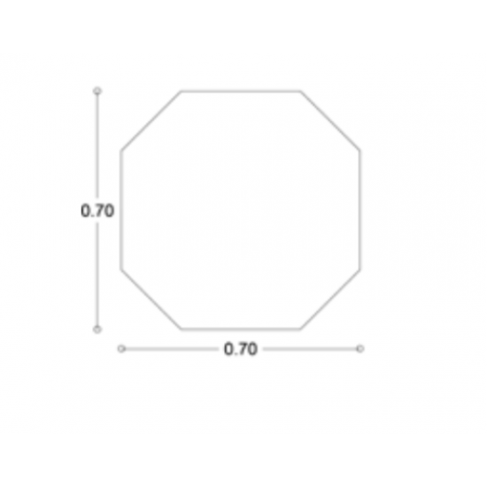 Κρεμαστός Καθρέπτης Octagon 70x70 εκ. με Led
